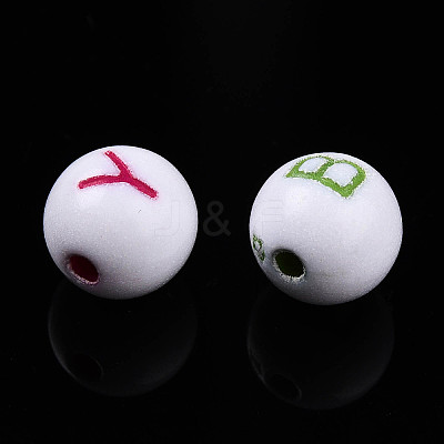 Opaque Acrylic Beads OACR-ZX006-24-1
