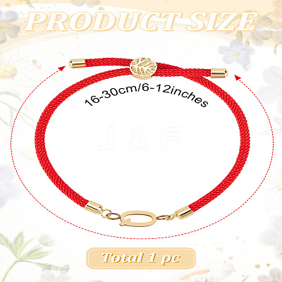 1Pc Adjustable Nylon Cord Slider Bracelets for Women BJEW-LP0001-32Q-02-1