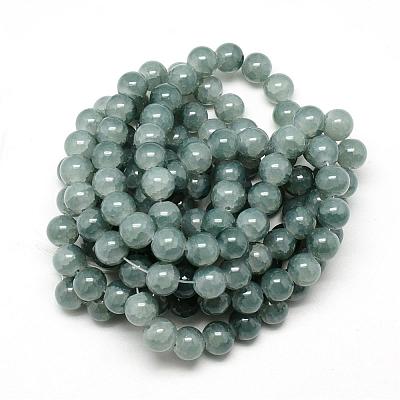 Baking Paint Crackle Glass Bead Strands DGLA-Q023-8mm-YS34-1