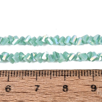 Electroplate Opaque Glass Beads Strands EGLA-Q139-01A-C14-1