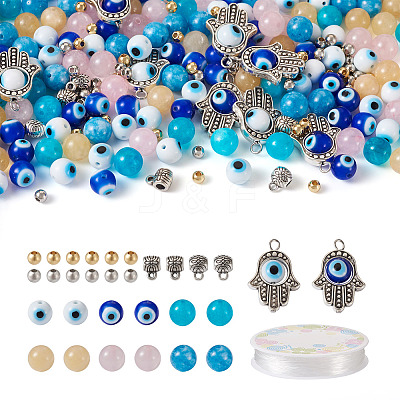 DIY Evil Eye Bracelet Making Kit DIY-FW0001-33-1