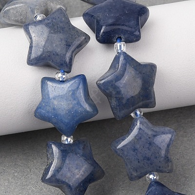 Natural Blue Aventurine(Dyed & Heated) Beads Strands G-K359-E02-1