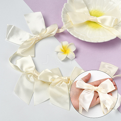 2Pcs Cloth Bowknot Hanging Banner for Christmas Tree Decoration AJEW-SP0002-82B-1