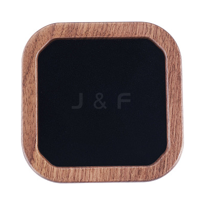 1Pc Wood with Velvet Jewelry Plate ODIS-TA0001-10-1