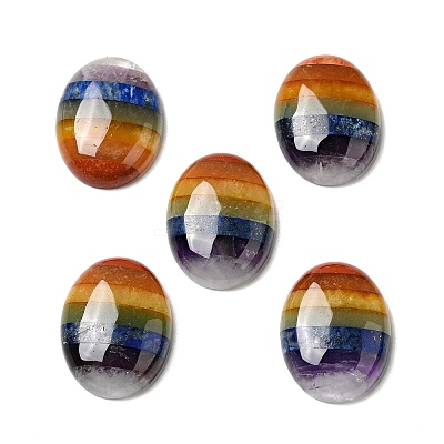 Chakra Natural Mixed Gemstone Cabochons G-F724-01C-1