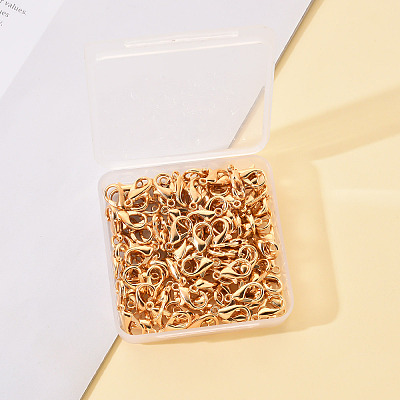 Zinc Alloy Lobster Claw Clasps PALLOY-YW0001-12KCG-1