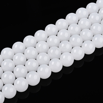 Imitation Jade Glass Beads Strands LS-GLAA-T032-J10mm-01-1
