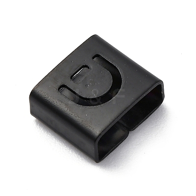Ion Plating(IP) 304 Stainless Steel Square Slide Charms STAS-L132-01D-B-1