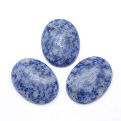 Natural Blue Spot Jasper Cabochons G-P393-I09-1