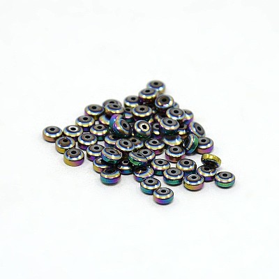 Electroplate Non-magnetic Synthetic Hematite Beads Strands G-J216C-10-1