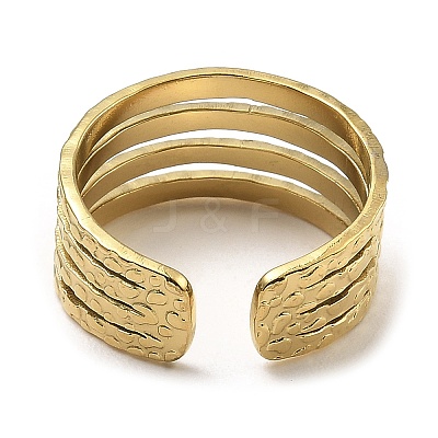 304 Stainless Steel Open Cuff Rings RJEW-Z018-33G-1