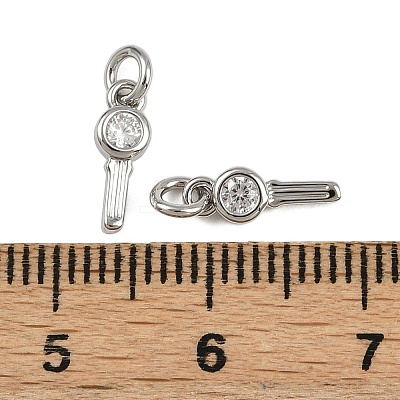 Brass Pave Cubic Zirconia Pendants KK-L241-15P-1