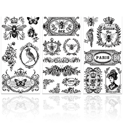 3 Sheets 3 Styles PVC Waterproof Decorative Stickers DIY-WH0404-207-1
