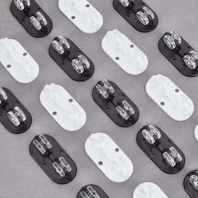 6 Set 2 Colors Plastic Universal Caster Wheels AJEW-NB0003-84-1