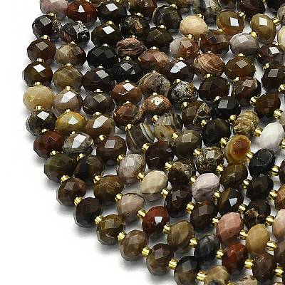 Natural Petrified Wood Beads Strands G-P573-A32-01-1