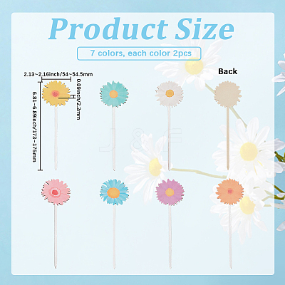 14Pcs Wooden Picks for Vase Decorations AJEW-SP0004-71A-1