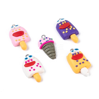 Handmade Food Polymer Clay Pendants CLAY-R060-112-1