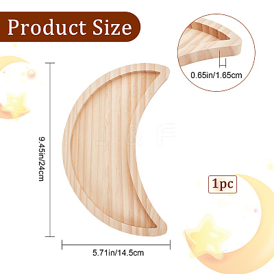 Wooden Crystal Ornament Display Tray AJEW-WH0324-32-1