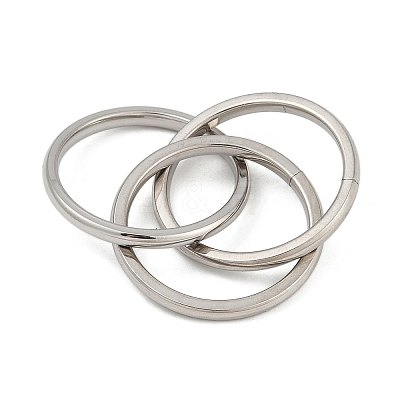 201 Stainless Steel Trinity Interlocking Ring Finger Rings FS-WG6776A-04-1