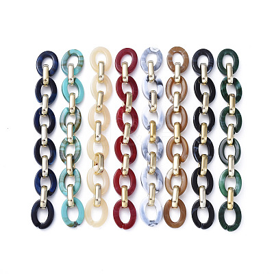 Handmade CCB Plastic Cable Chains AJEW-JB00682-1