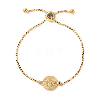 304 Stainless Steel Box Chain Slider Bracelets BJEW-B163-01G-1