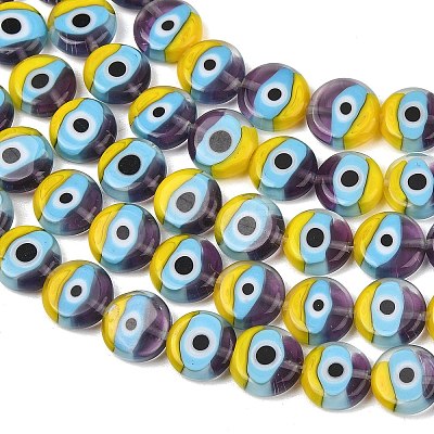 Handmade Evil Eye Lampwork Beads LAMP-C028-01A-03-1