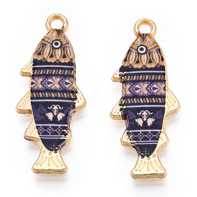 Alloy Enamel Pendants FIND-C037-16G-04-1-1