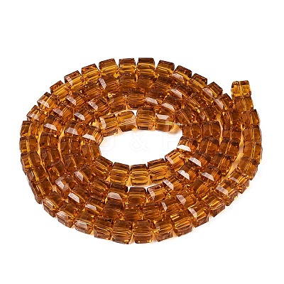 Transparent Glass Beads Strands GLAA-R041-8x8mm-A08-1