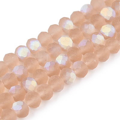 Transparent Glass Beads Strands EGLA-A044-T6mm-MB20-1