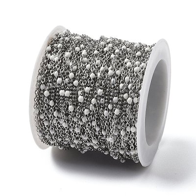 304 Stainless Steel Enamel Link Chains CHS-A015-02P-03-1