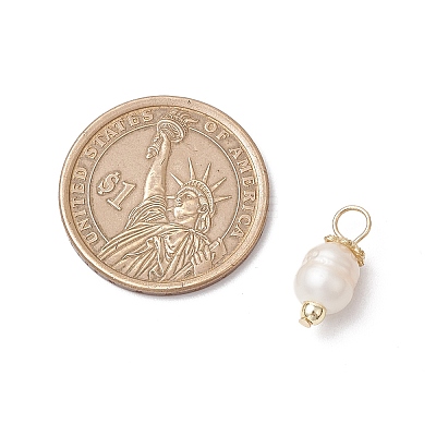 Natural Cultured Freshwater Pearl Rice Pendants PALLOY-JF03919-02-1