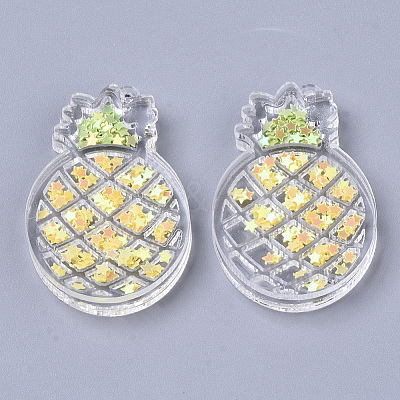 Transparent Acrylic Pendants TACR-R145-02-1