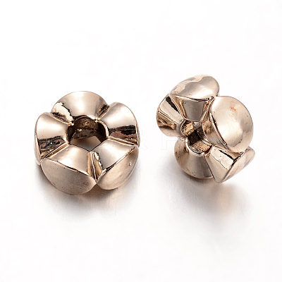 Flower Alloy Beads PALLOY-O065-17G-AAA-1