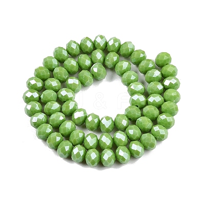 Electroplate Glass Beads Strands EGLA-A044-P8mm-A30-1