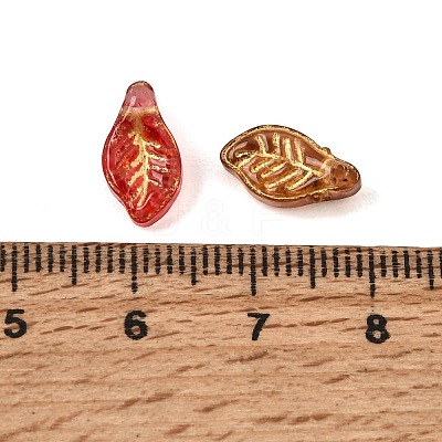 Baking Paint and Golden Metal Enlaced Glass Pendants GL-CBA1477-07-1