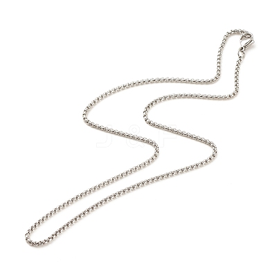 Non-Tarnish 304 Stainless Steel Box Chains Necklace for Women NJEW-JN03892-04-1