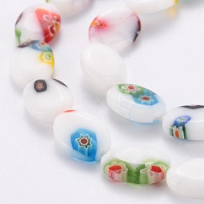 Handmade Millefiori Lampwork Beads Strands LAMP-T005-24-1