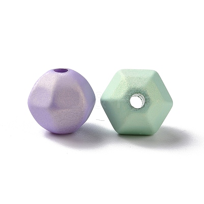 Spray Painted ABS Plastic Beads KY-G025-10-1