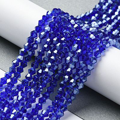 Transparent Electroplate Glass Beads Strands EGLA-A039-T3mm-A06-1
