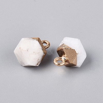 Natural White Moonstone Pendants G-N359-18G-15-1