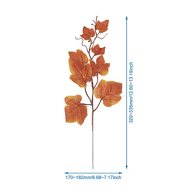 30Pcs 6 Colors Artificial Plastic Maple Leaf AJEW-CF0001-03-1