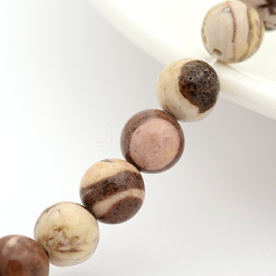 Natural Australian Agate Round Bead Strands G-M272-02-6mm-1