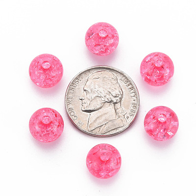 Transparent Crackle Acrylic Beads MACR-S373-66C-N09-1