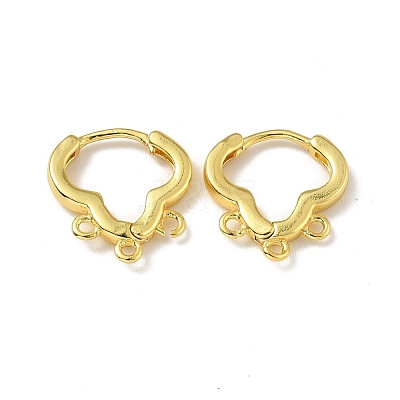 Brass Hoop Earring Findings EJEW-A070-15G-1