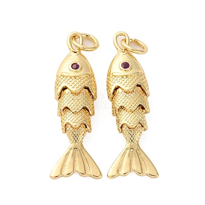 Rack Plating Brass Micro Pave Cubic Zirconia Pendants KK-M309-38B-G-1