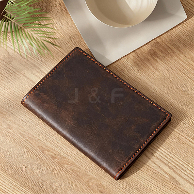 Rectangle Leather Travel Passport Wallet Cover AJEW-WH20096-54A-1
