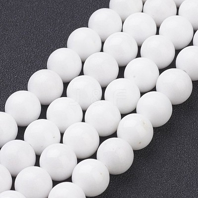 Natural Mashan Jade Round Beads Strands G-D263-10mm-XS01-1