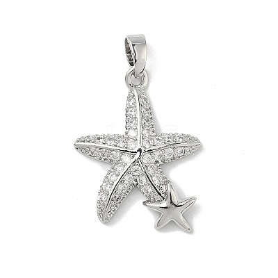 Brass Micro Pave Cubic Zirconia Pendants KK-Z134-18P-02-1