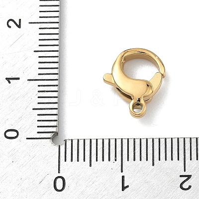 304 Stainless Steel Lobster Claw Clasps Ion Plating(IP) High Polished LS-STAS-P423-06G-1