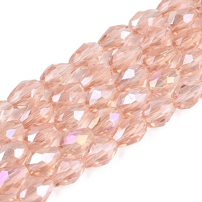 Transparent Electroplate Glass Beads Strands LS-EGLA-N013-T4mm-B29-1
